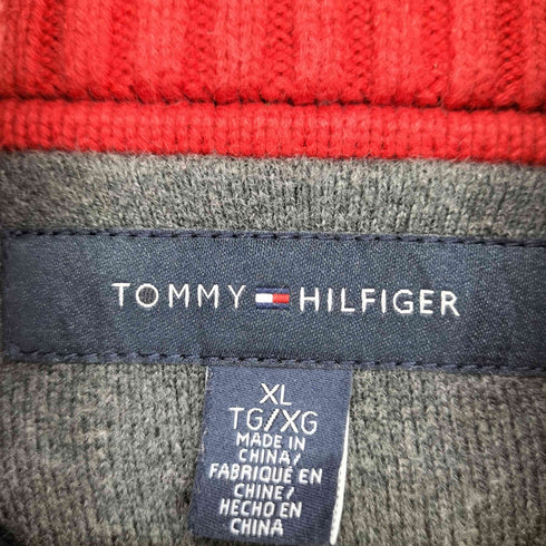 トミーヒルフィガー TOMMY HILFIGER コットンハーフジップセーター メンズ JPN:XL