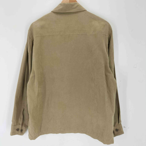 ブリティッシュカーキ BRITISH KHAKI suede full zipper lightweight overshirt スエード フル ジッパー ライトウェイト オーバーシャツ メンズ LL