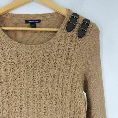 トミーヒルフィガー TOMMY HILFIGER ベルトデザイン ニット レディース import:M