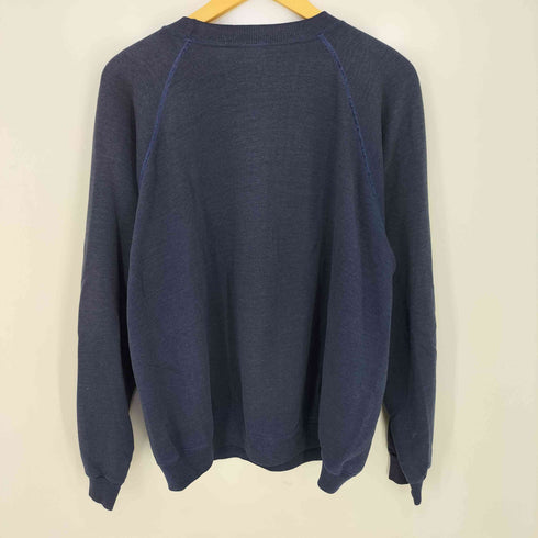 ヘインズ Hanes 80s USA製 THE GOLDEN RULES OF FISHING刺繍 ラグラン クルーネックスウェット メンズ import:XL