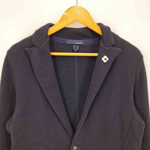 ラルディー二 LARDINI イタリア製 ウール アルパカ ニット テーラード ジャケット メンズ import:S