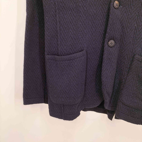ラルディー二 LARDINI イタリア製 ウール アルパカ ニット テーラード ジャケット メンズ import:S