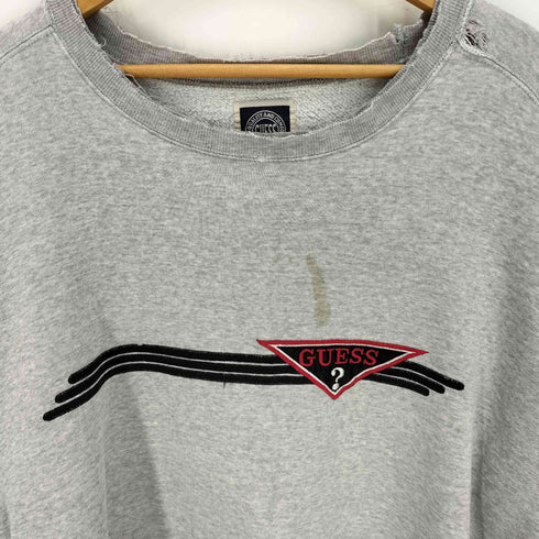 ゲス GUESS 90S ロゴ刺繍 クルーネック スウェット メンズ