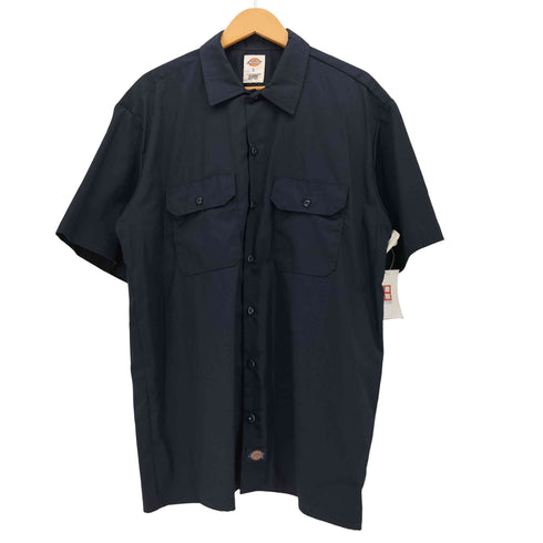 ディッキーズ Dickies ロゴパッチ ダブルポケット 半袖 ワークシャツ メンズ import:L