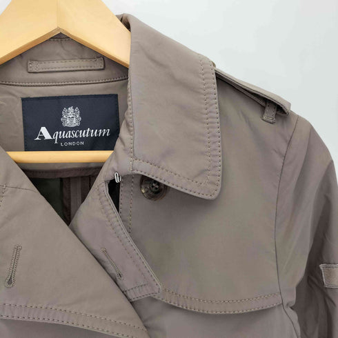 アクアスキュータム AQUASCUTUM ダブルブレスト トレンチコート レディース US:8