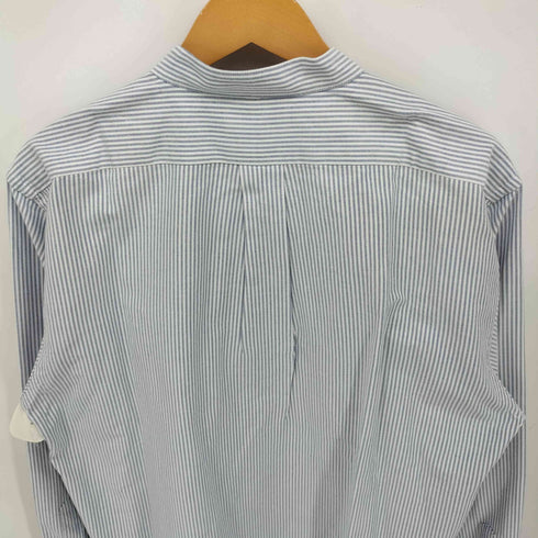 マニュアルアルファベット MANUAL ALPHABET Suitable Fit ストライプ スタンドカラー シャツ メンズ JPN:4