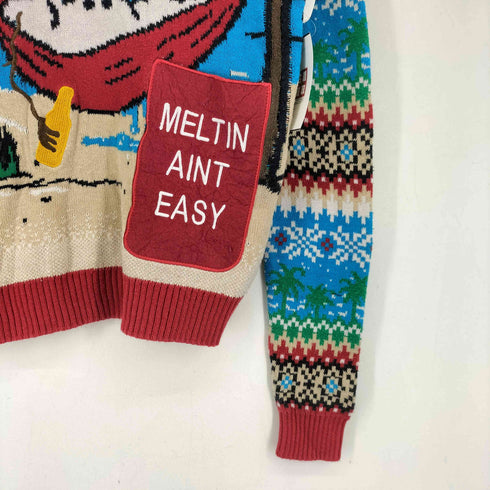 Cyhristmas Sweater 雪ダルマ 南国 クリスマスセーター メンズ JPN:S