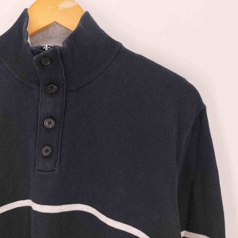 チャップス CHAPS ボーダー ハーフボタンセーター メンズ JPN:XL