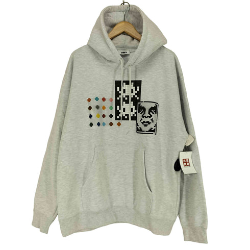 オベイ OBEY TRIPLE TROUBLE OBEY INVADER HOODIE トリプル トラブル プルオーバー フーディ メンズ JPN:L