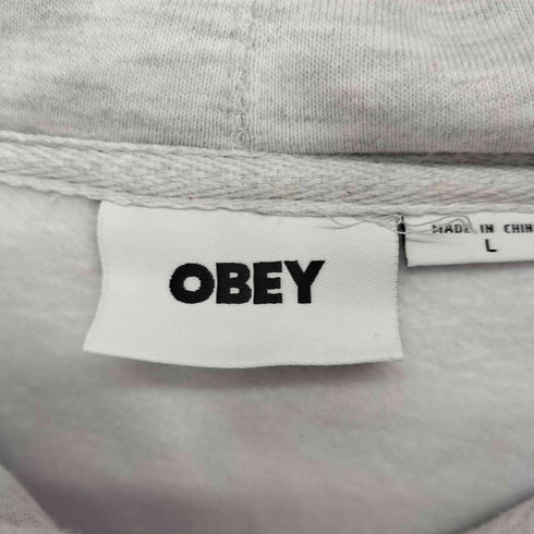 オベイ OBEY TRIPLE TROUBLE OBEY INVADER HOODIE トリプル トラブル プルオーバー フーディ メンズ JPN:L