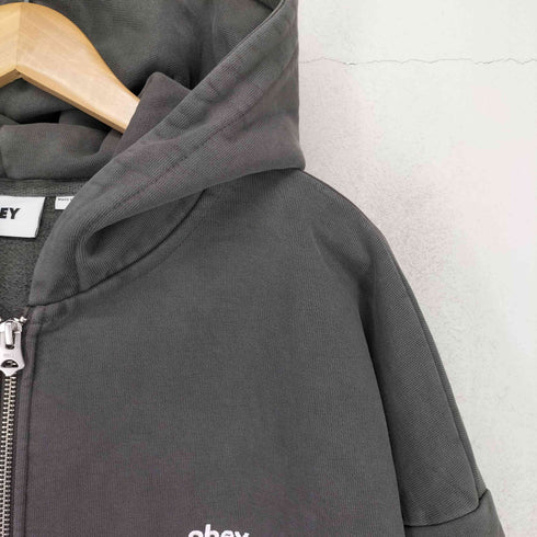 オベイ OBEY LOWERCASE PIGMENT ZIP HOOD ローワーケース ピグメント ジップ フード メンズ JPN:L