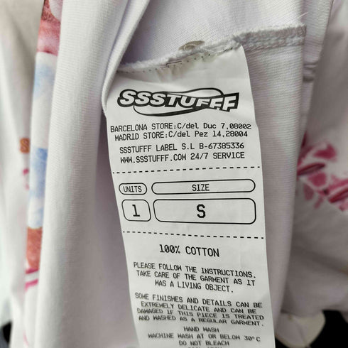 SSSTUFFF スタッフ プリントクルーネックTシャツ street メンズ JPN:S