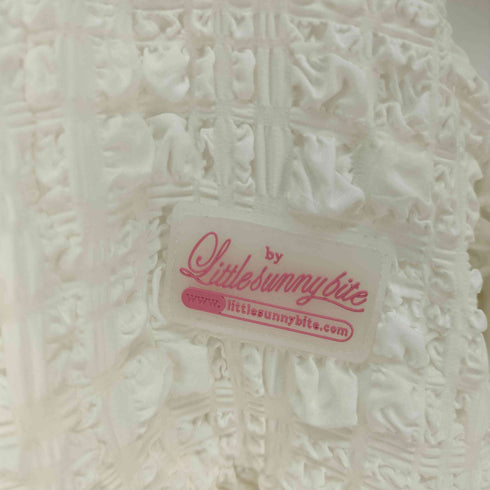 リトルサニーバイト little sunny bite checker frill dress / WHITE ポップコーン ティアード キャミ ワンピース レディース import:M
