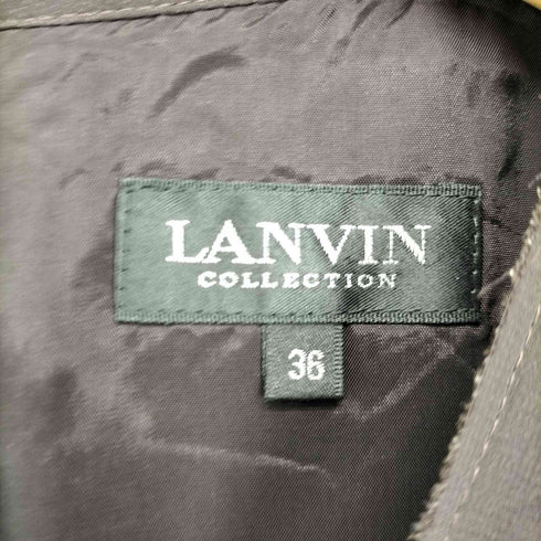 ランバン LANVIN ボタニカル柄 ノースリーブ ワンピース レディース 36