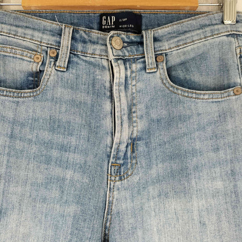 ギャップ Gap ジップフライ ワイドデニムパンツ レディース