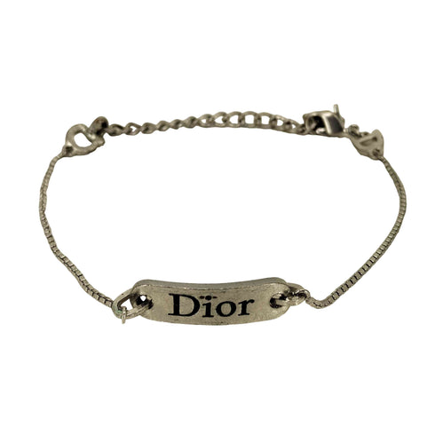クリスチャンディオール Christian Dior ロゴプレートブレスレット レディース
