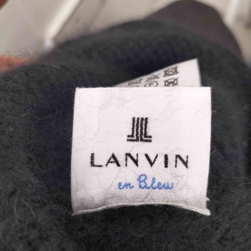 ランバン LANVIN チャイニーズラクーン混 ストーン ニット帽 レディース