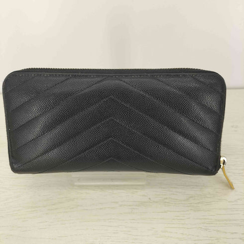 サンローランパリ SAINT LAURENT PARIS モノグラム サンローラン フルジップウォレット グレインパウダーテクスチャー キルティングレザー レディース