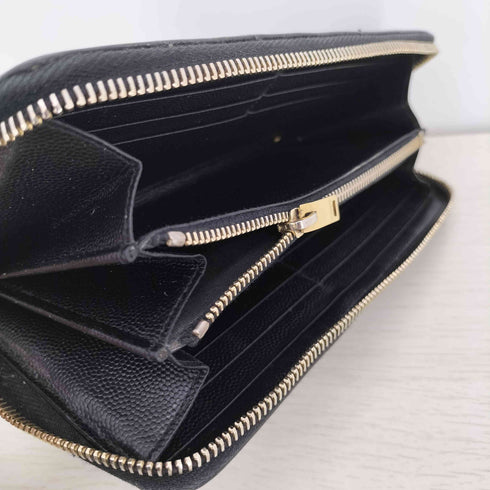 サンローランパリ SAINT LAURENT PARIS モノグラム サンローラン フルジップウォレット グレインパウダーテクスチャー キルティングレザー レディース