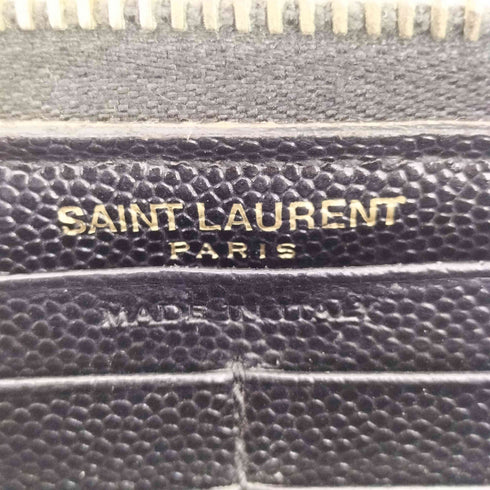 サンローランパリ SAINT LAURENT PARIS モノグラム サンローラン フルジップウォレット グレインパウダーテクスチャー キルティングレザー レディース