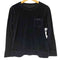 GiO ラインストーン加工 ベロア ロングスリーブ カットソー レディース JPN:40
