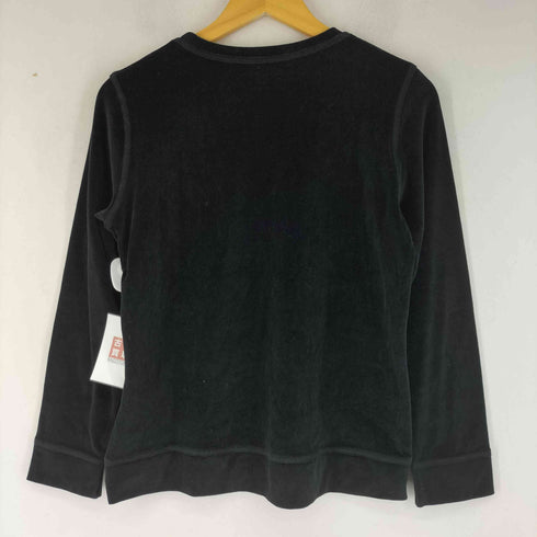 GiO ラインストーン加工 ベロア ロングスリーブ カットソー レディース JPN:40