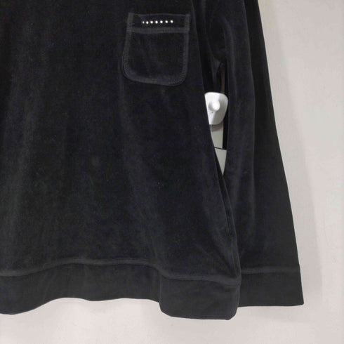GiO ラインストーン加工 ベロア ロングスリーブ カットソー レディース JPN:40