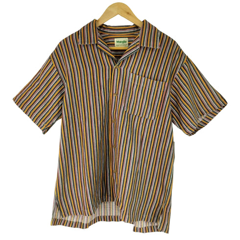 ラングラー Wrangler オープンカラー ストライプ シャツ メンズ JPN:M