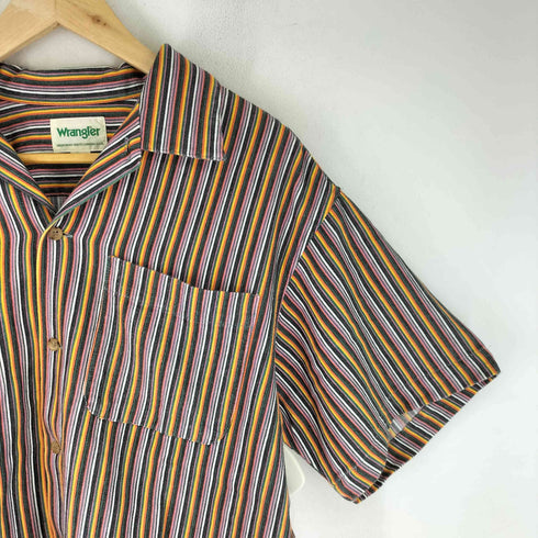 ラングラー Wrangler オープンカラー ストライプ シャツ メンズ JPN:M