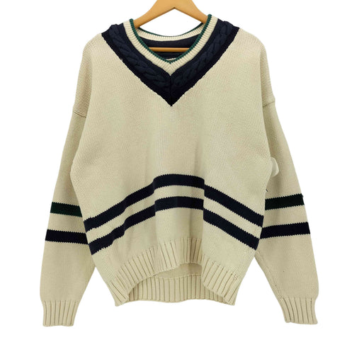 ギャップ Gap 90S OLD ボーダー コットン チルデンニット メンズ import:L