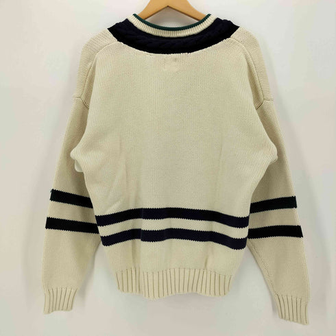 ギャップ Gap 90S OLD ボーダー コットン チルデンニット メンズ import:L