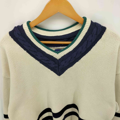 ギャップ Gap 90S OLD ボーダー コットン チルデンニット メンズ import:L