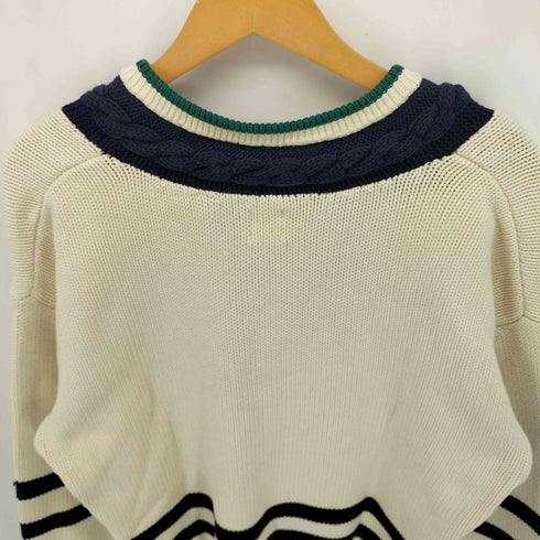 ギャップ Gap 90S OLD ボーダー コットン チルデンニット メンズ import:L
