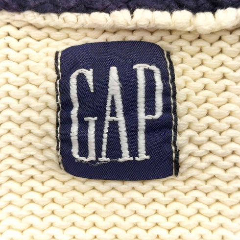 ギャップ Gap 90S OLD ボーダー コットン チルデンニット メンズ import:L