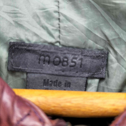m0851 エムゼロエイトファイブワン ririジッパー Genuine Leather レザージャケット レディース XS