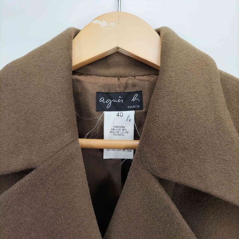 アニエスベー agnes b. 90S アンゴラウール チェスターコート レディース FR:40
