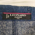 レオナール LEONARD シルク100 金ボタン ゴールドボールチェーン装飾 デニム テーラードジャケット レディース 85-92-156