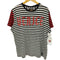 ディーゼル DIESEL フロントプリント ボーダー切替 コットンクルーネック 半袖Tシャツ メンズ import:XL