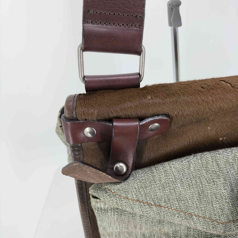 ドリスヴァンノッテン DRIES VAN NOTEN 布帛 ハラコ レザー ミニショルダーバッグ メンズ