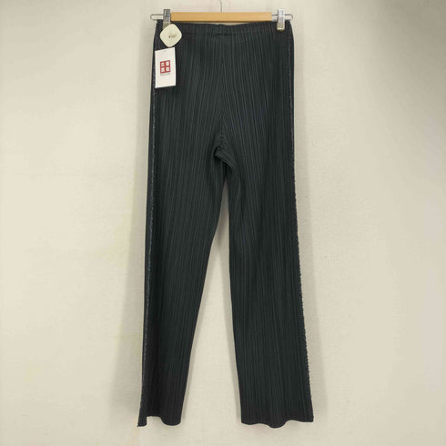 プリーツプリーズイッセイミヤケ PLEATS PLEASE ISSEY MIYAKE サイドフリンジ プリーツイージーパンツ レディース JPN:2