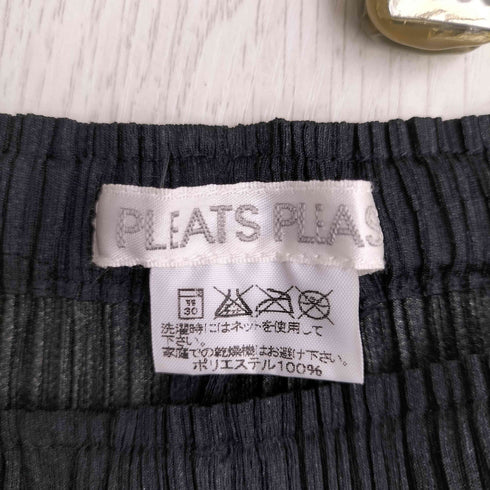 プリーツプリーズイッセイミヤケ PLEATS PLEASE ISSEY MIYAKE サイドフリンジ プリーツイージーパンツ レディース JPN:2