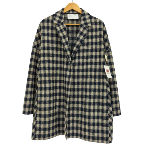 ハリスワーフロンドン HARRIS WHARF LONDON イタリア製 ウール チェックコート レディース import:L