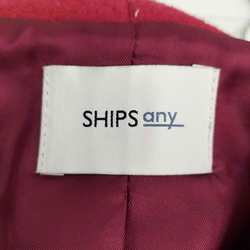 シップスエニィ SHIPS any ウールナイロン混 フーデッド ロングコート レディース FREE