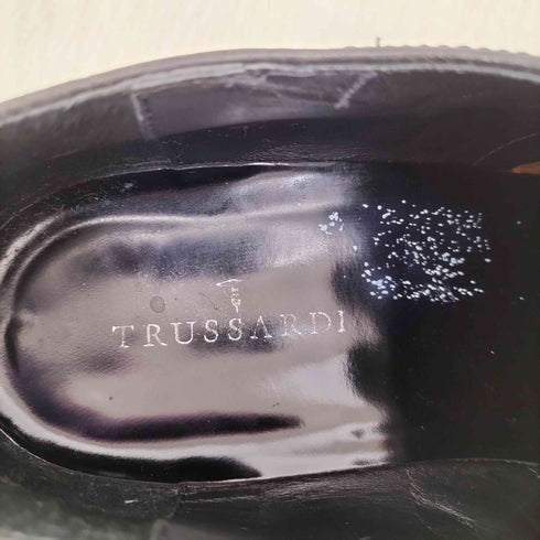 トラサルディ TRUSSARDI スクエアトゥ ストレートチップ レザーシューズ メンズ EUR:42.5