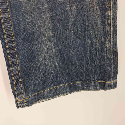 LOLITA JEANS ヒゲ レザーポケット フレアデニム Y2K レディース 25