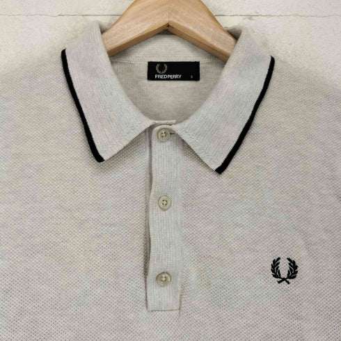 フレッドペリー FRED PERRY ティップド ニット ショートスリーブ ポロシャツ スエードヘッド レディース S