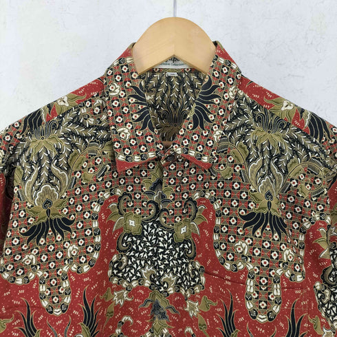 Singapore シンガポール バティック柄 S/S シャツ メンズ JPN:M