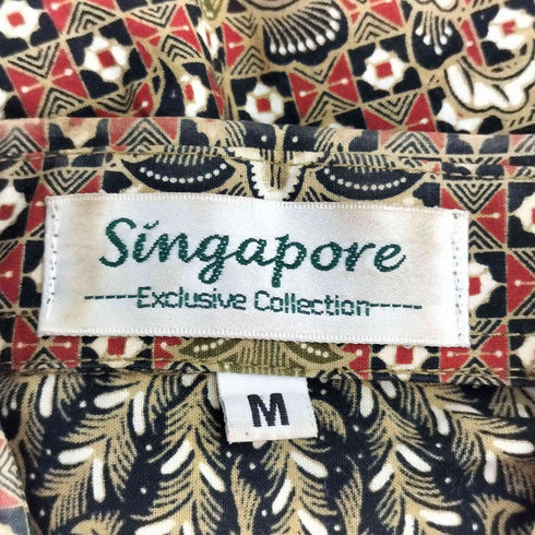 Singapore シンガポール バティック柄 S/S シャツ メンズ JPN:M