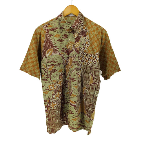 Lasuf ラスフ バティック柄 S/S シャツ メンズ