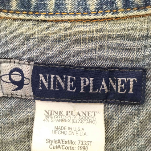 NINE PLANET USA製 デニムジャケット Y2K レディース JPN:S